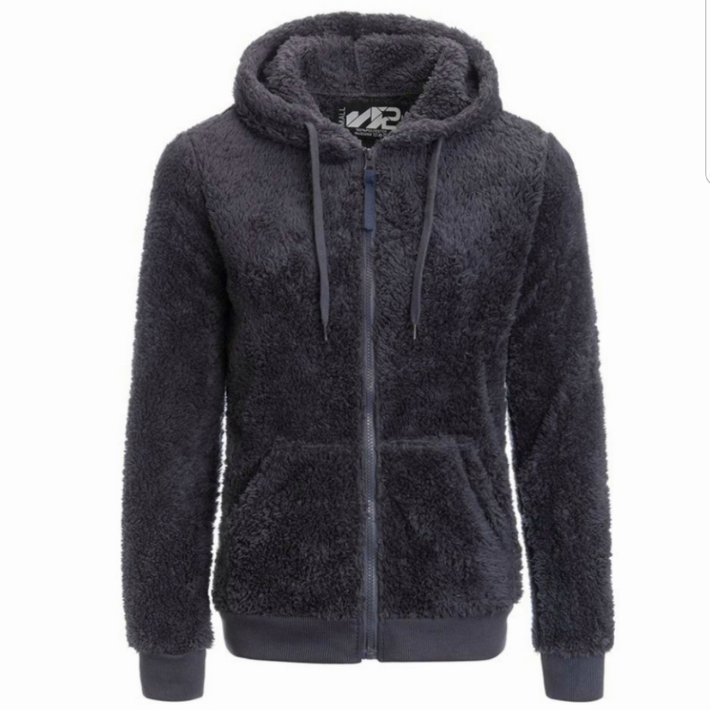 S2 Sportswear teddy fleece zipper front jacket